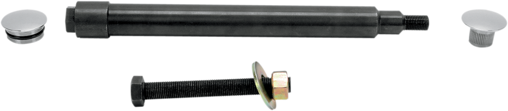 Axle Kit - Flush Mount - Front - Black w/Polished End Caps