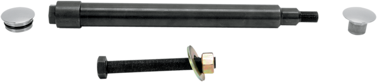 Axle Kit - Flush Mount - Front - Black w/Polished End Caps