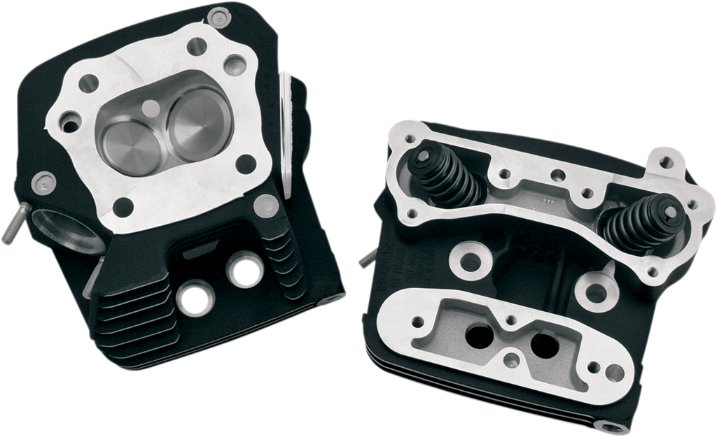Performance Replacement Head - High Compression (76 cc) - Wrinkle Black - Evolution Big Twin