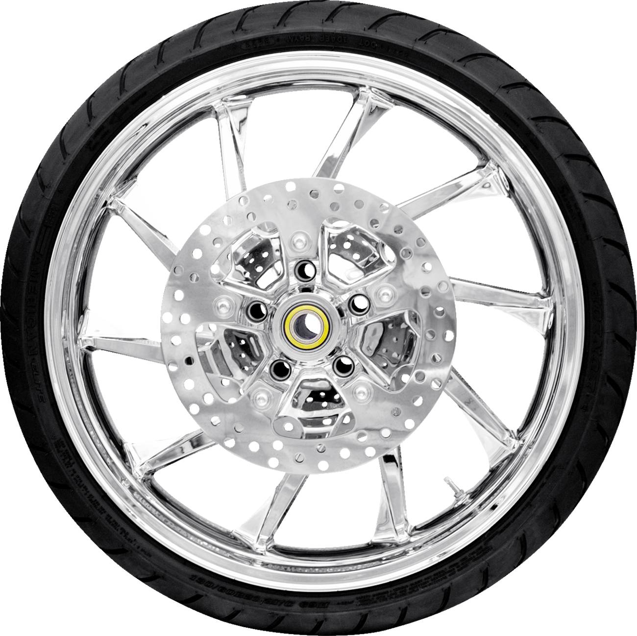 Hurricane Front Wheel - Chrome (21") | Rotors (11.8") | Dunlop Tire (130/60B21)