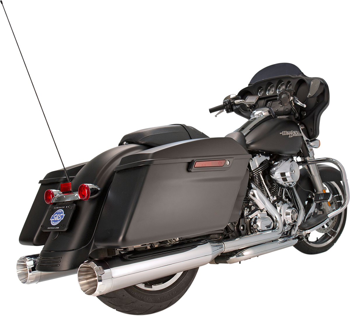 4-1/2" MK45 Performance Mufflers - Black with Black Tracer