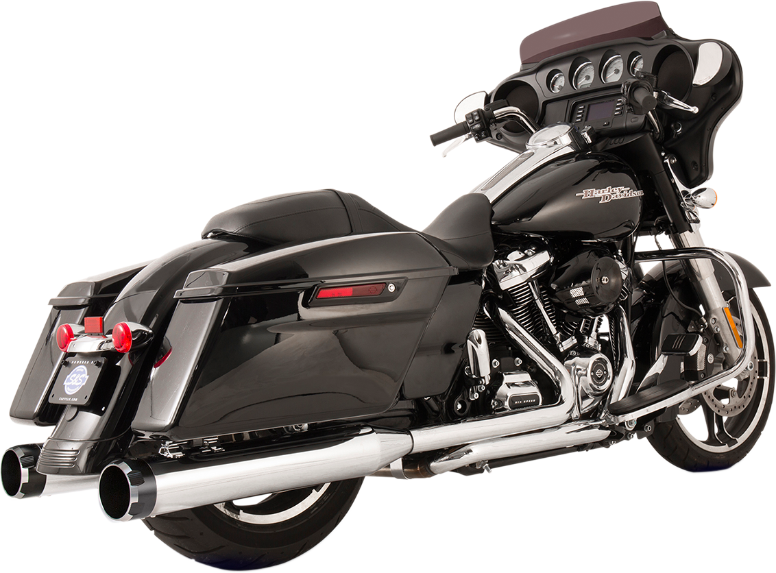El Dorado Dual Exhaust System - Chrome - Black Thruster