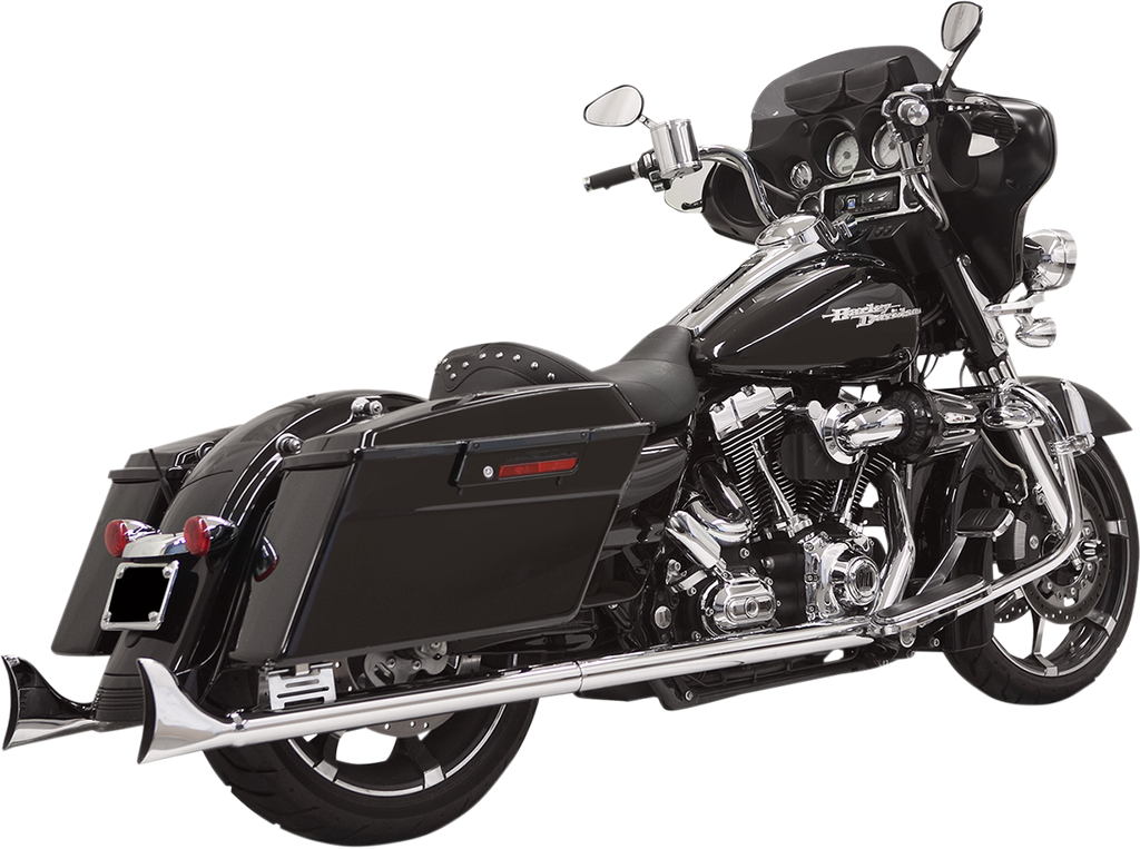 Fishtail Mufflers - Chrome - w/ Baffle - 36" - 95-'16 Touring