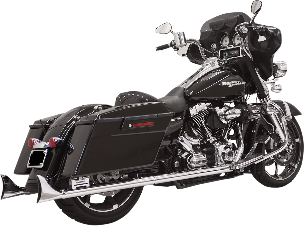 Fishtail Mufflers - Chrome - w/ Baffle - 36" - 95-'16 Touring
