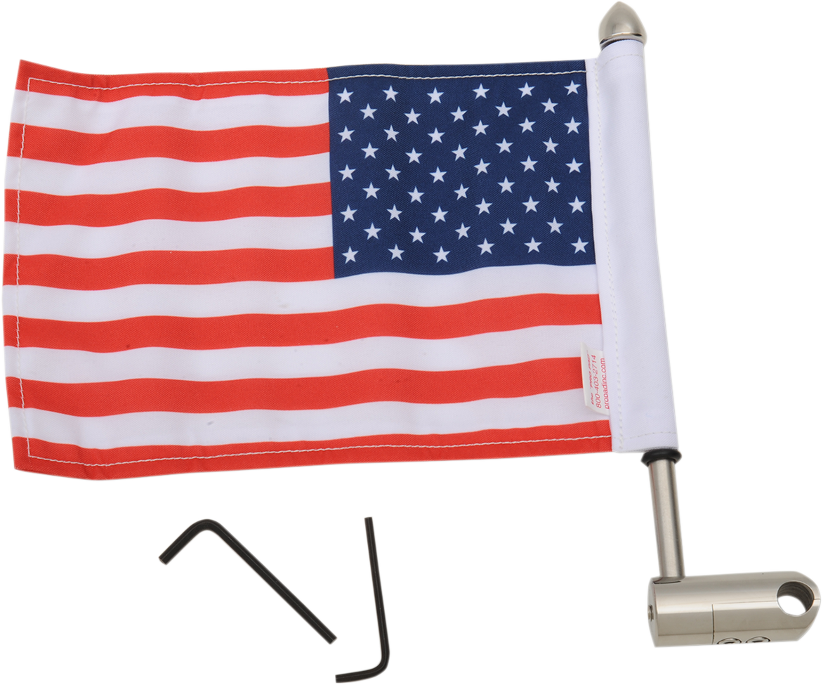 Luggage Rack Flag Mount - 1/2" Round - With 10" X 15" Flag