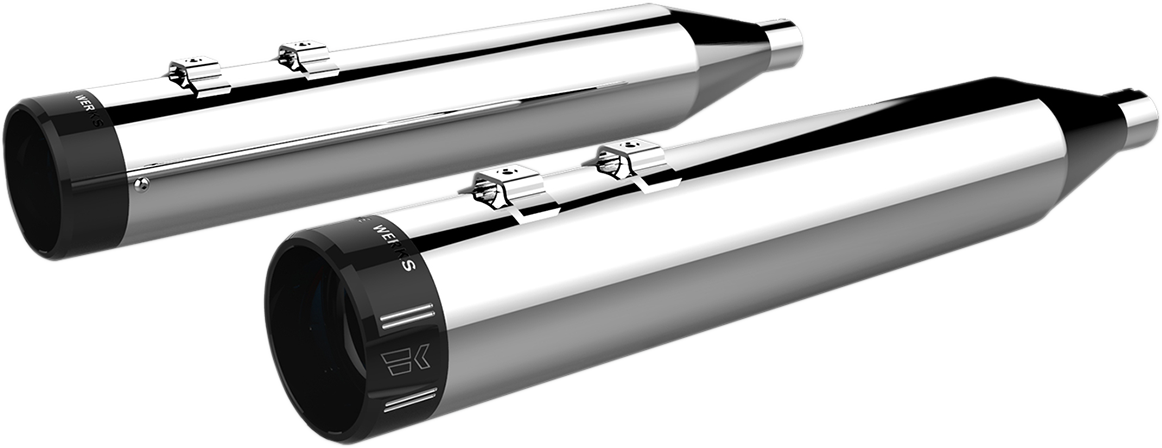 4-1/2" HP-Plus® Slip-On Mufflers - Black with Edge Tip