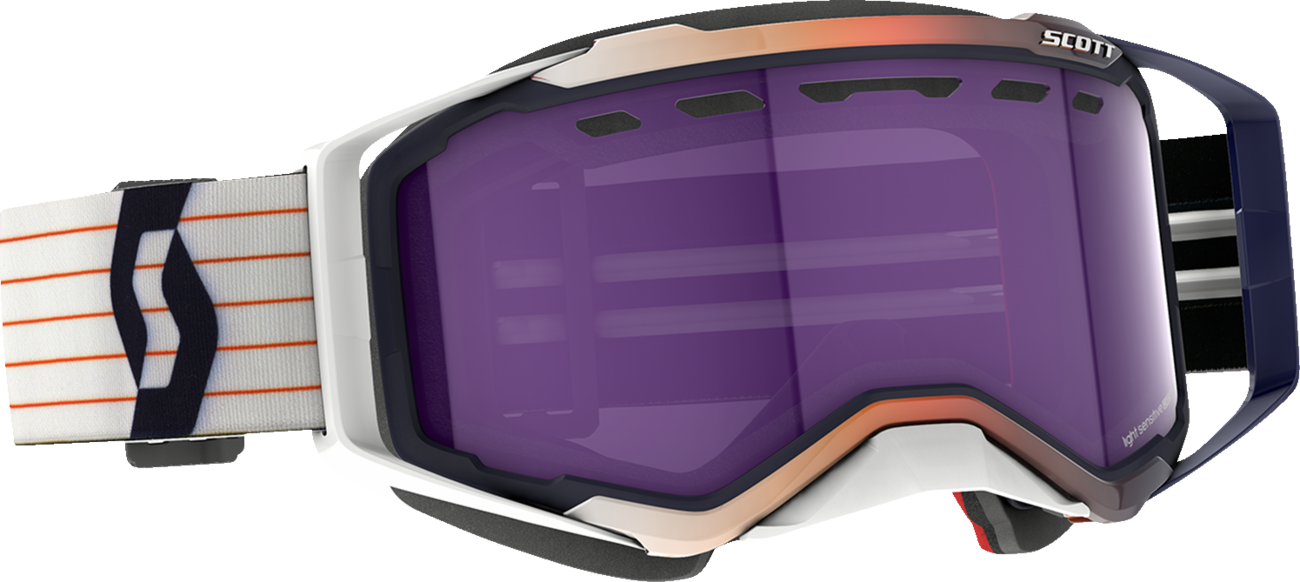 Prospect Snow Goggle - White/Red - Dual Pane - Light Sensitive - Red Chrome Lens