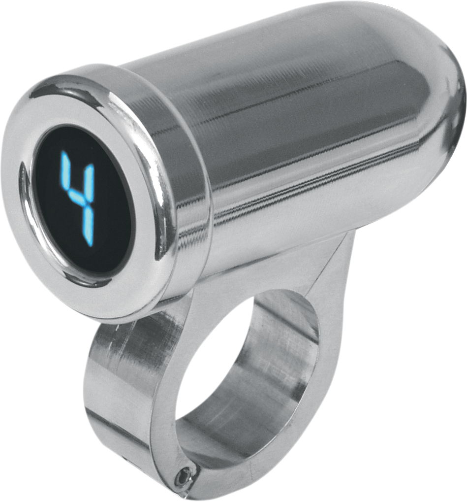 1" Auto Programming Gear Indicator - Chrome - Blue Display