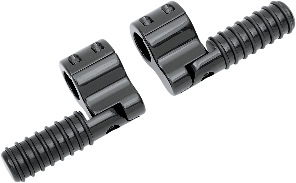 Clamp-On 3 Band Foot Peg - Wide - Chrome