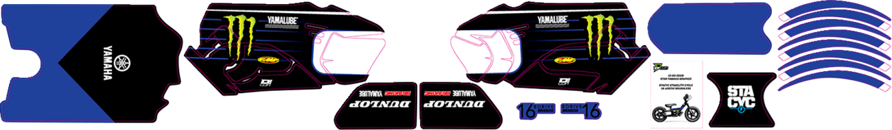 STACYC™ Stability Cycle Graphic Kit - 16" - Brushless - Star