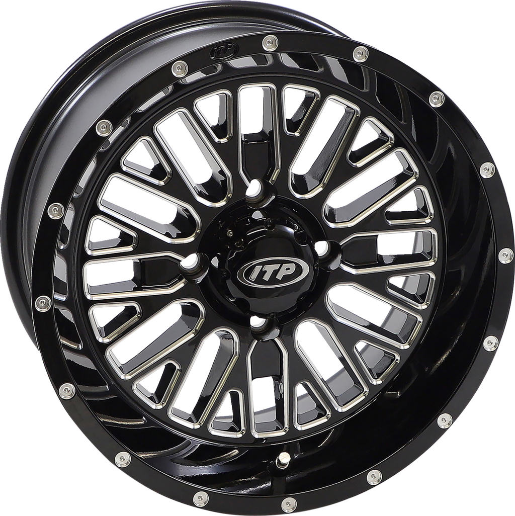 Wheel - Momentum - Front/Rear - Black/Milled - 14x7 - 4/137 - 5+2 (+30 mm)