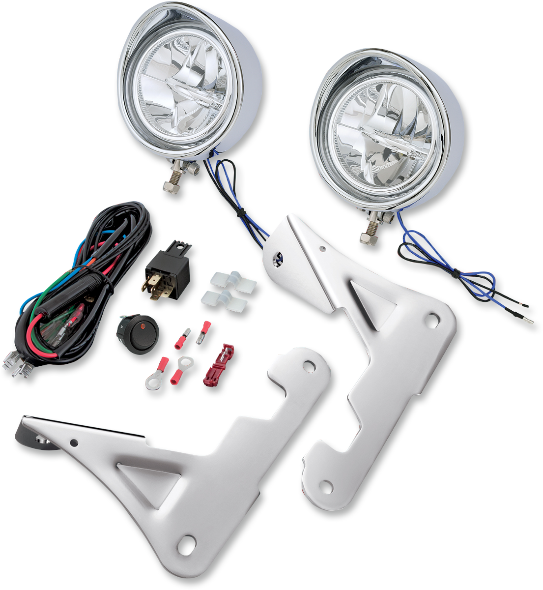 Driving Light Kit - 3-1/2" - Chrome - '99-'20 FLHT