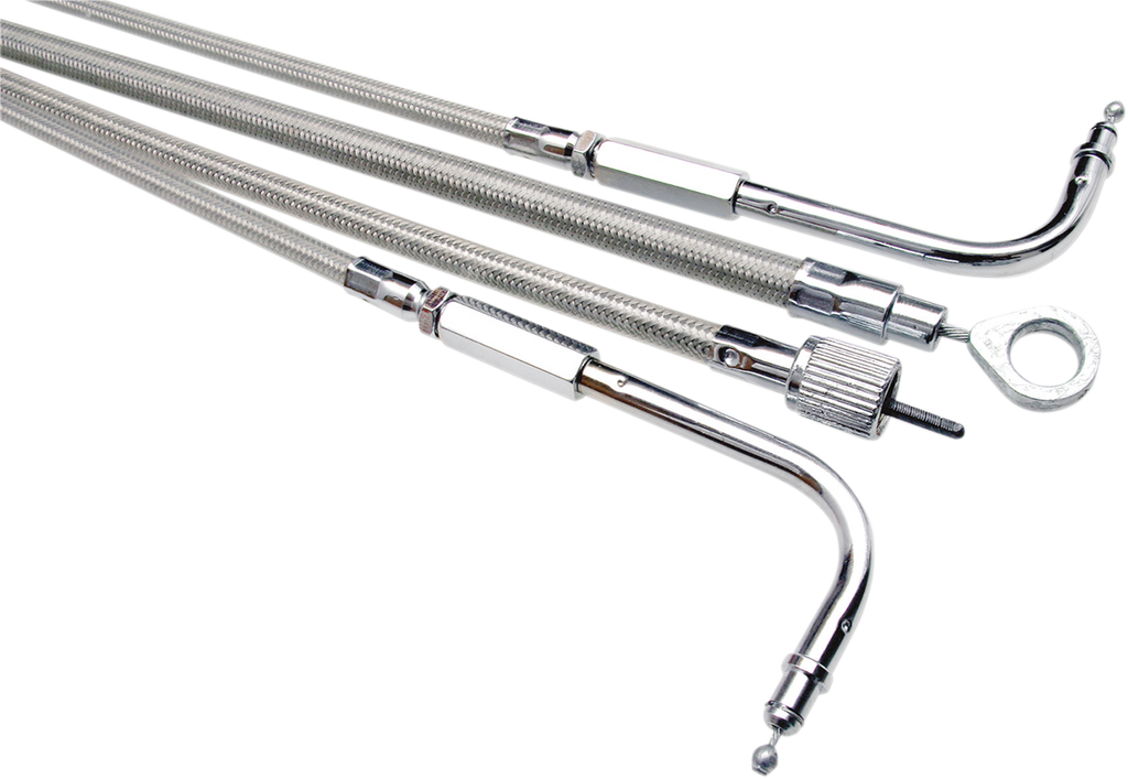 Armor Coat Braided Stainless Steel Speedometer Cable for Harley-Davidson - 40"