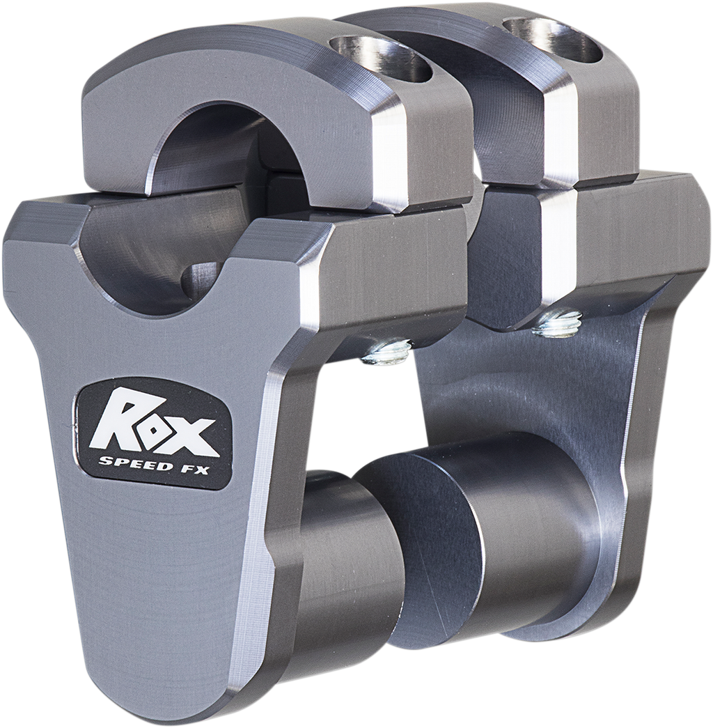 Pivoting Handlebar Risers for 1-1/8" Bar Clamps - 2" - Gray