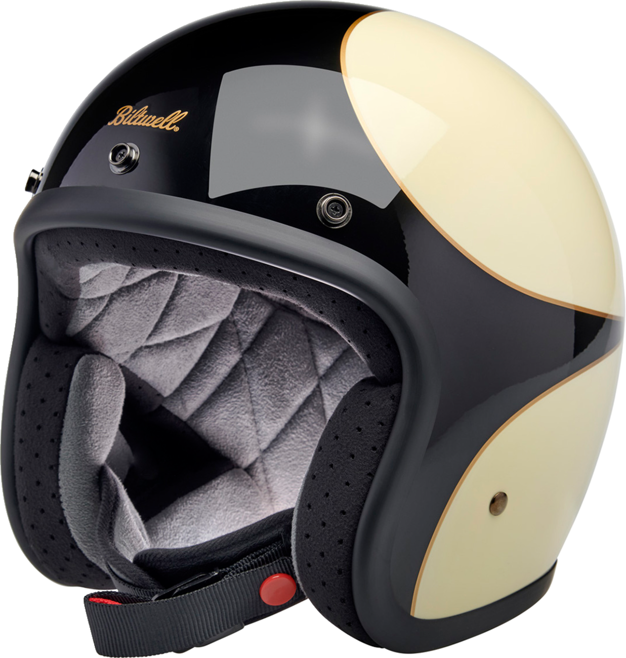 Bonanza Helmet - Gloss Vintage White/Black Scallop - XS