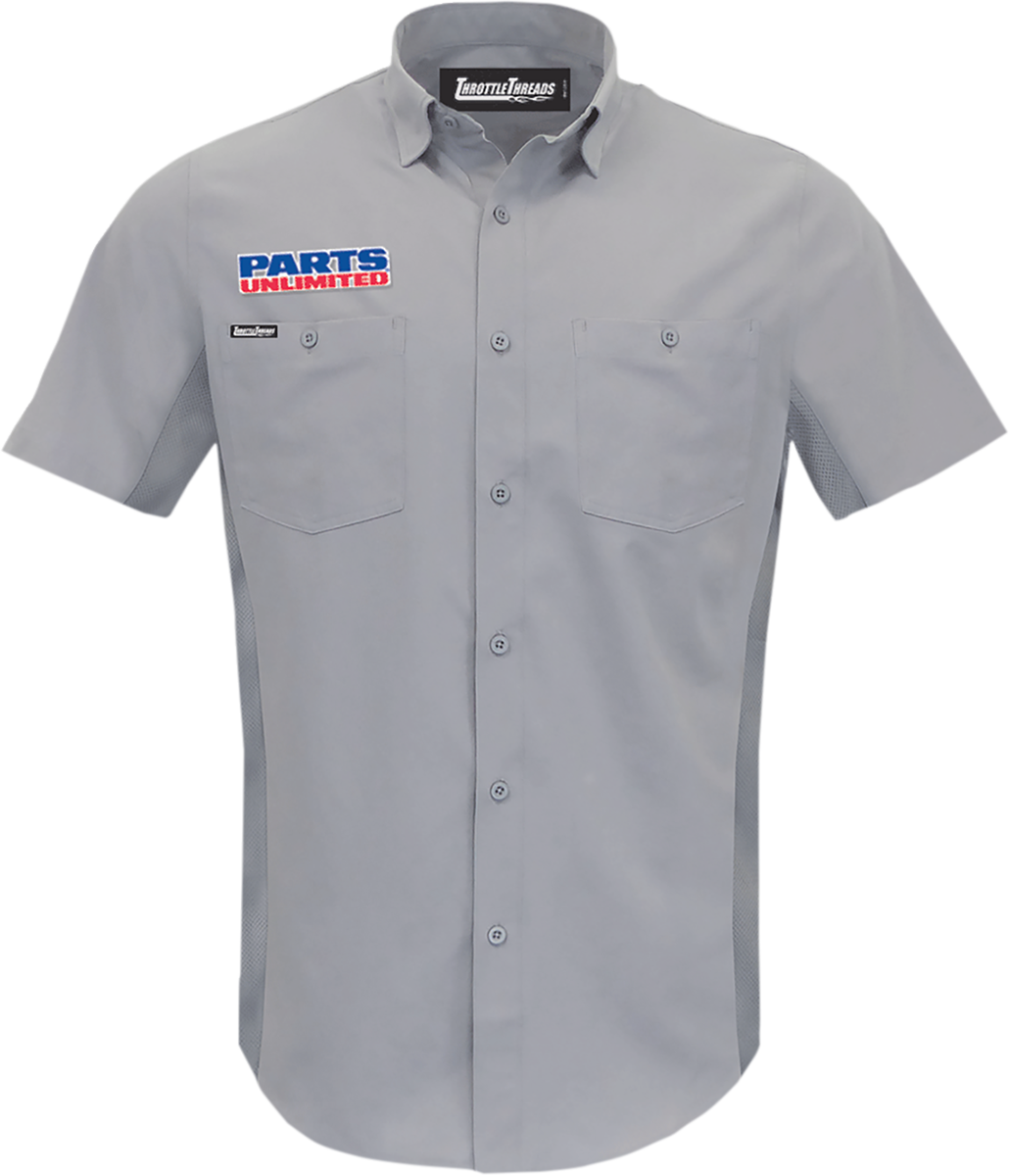 Parts Unlimited Vented Shop Shirt - Gray - Small