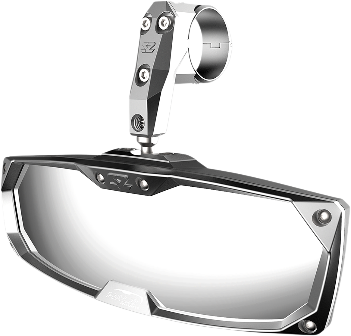 Mirror - Halo R - Rear View - Rectangle - Silver - Polaris Pro-Fit Ranger