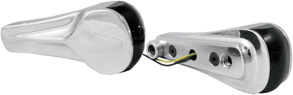 Turn Signals - LED - Front - Smooth - Chrome