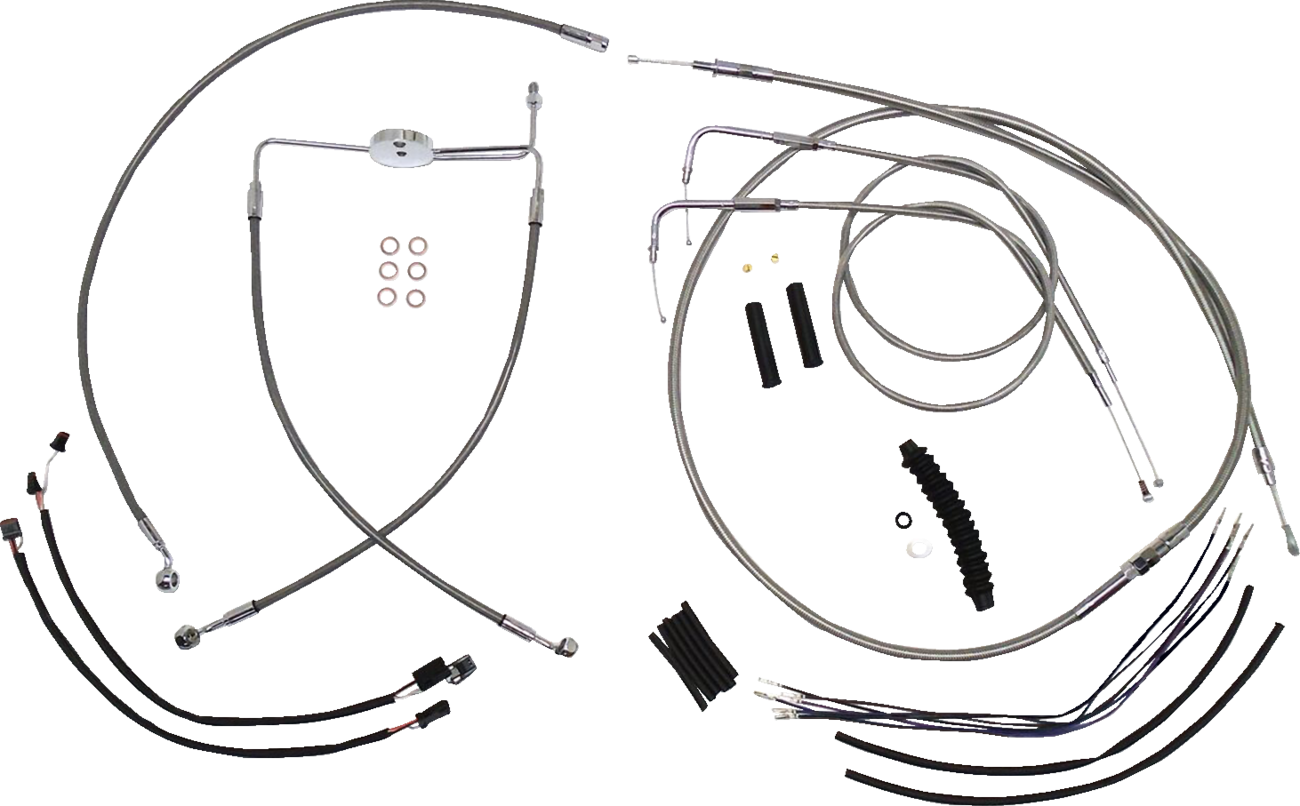 XR Handlebar Installation Kit - 15"-17" Ape Hangers - '07-'10 FLST - Stainless Steel