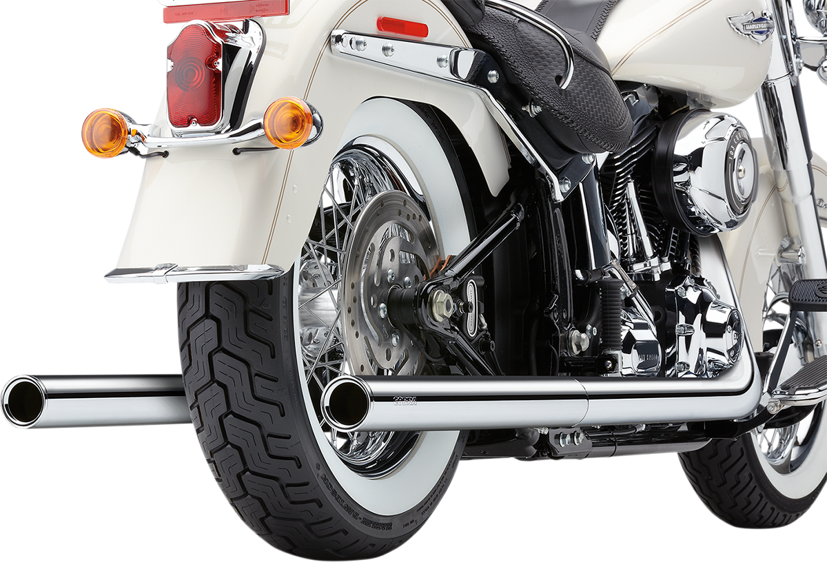 True Dual Exhaust - Fishtail - '12-'17 Softail