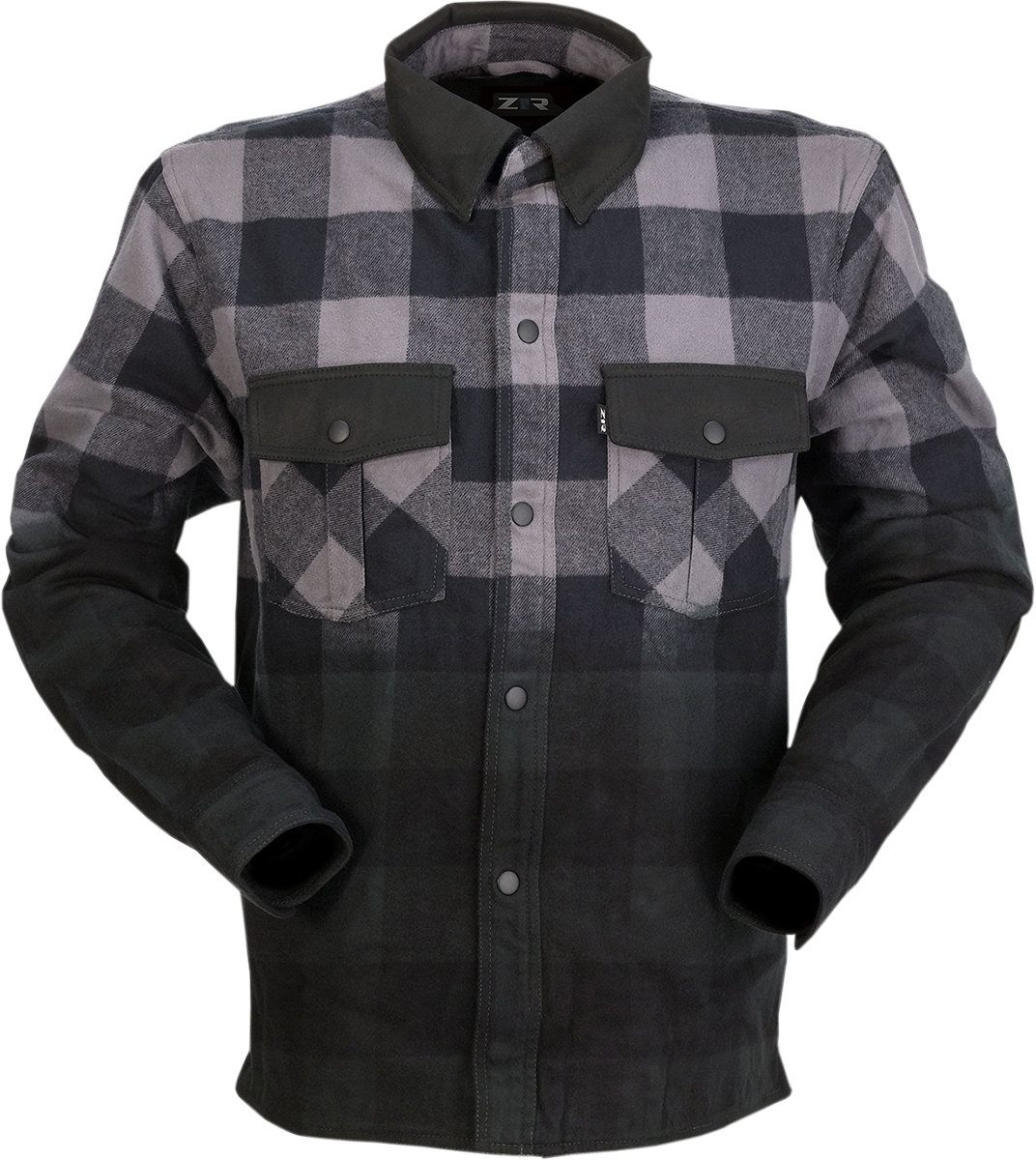 Duke Ombre Flannel - Gray/Black - 5XL