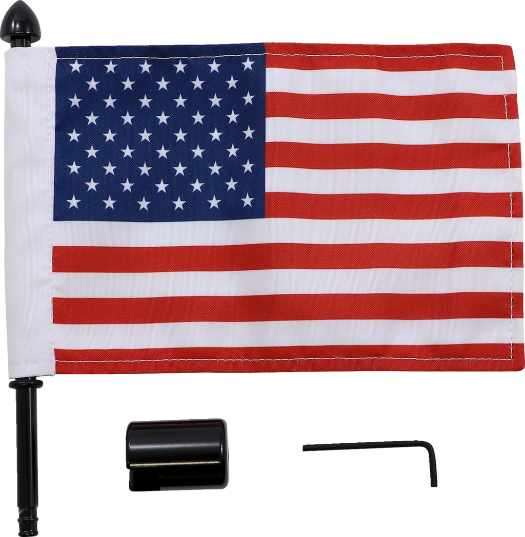Flag Mount - 1/2" Square Sissy Bar - 10" X 15" Flag