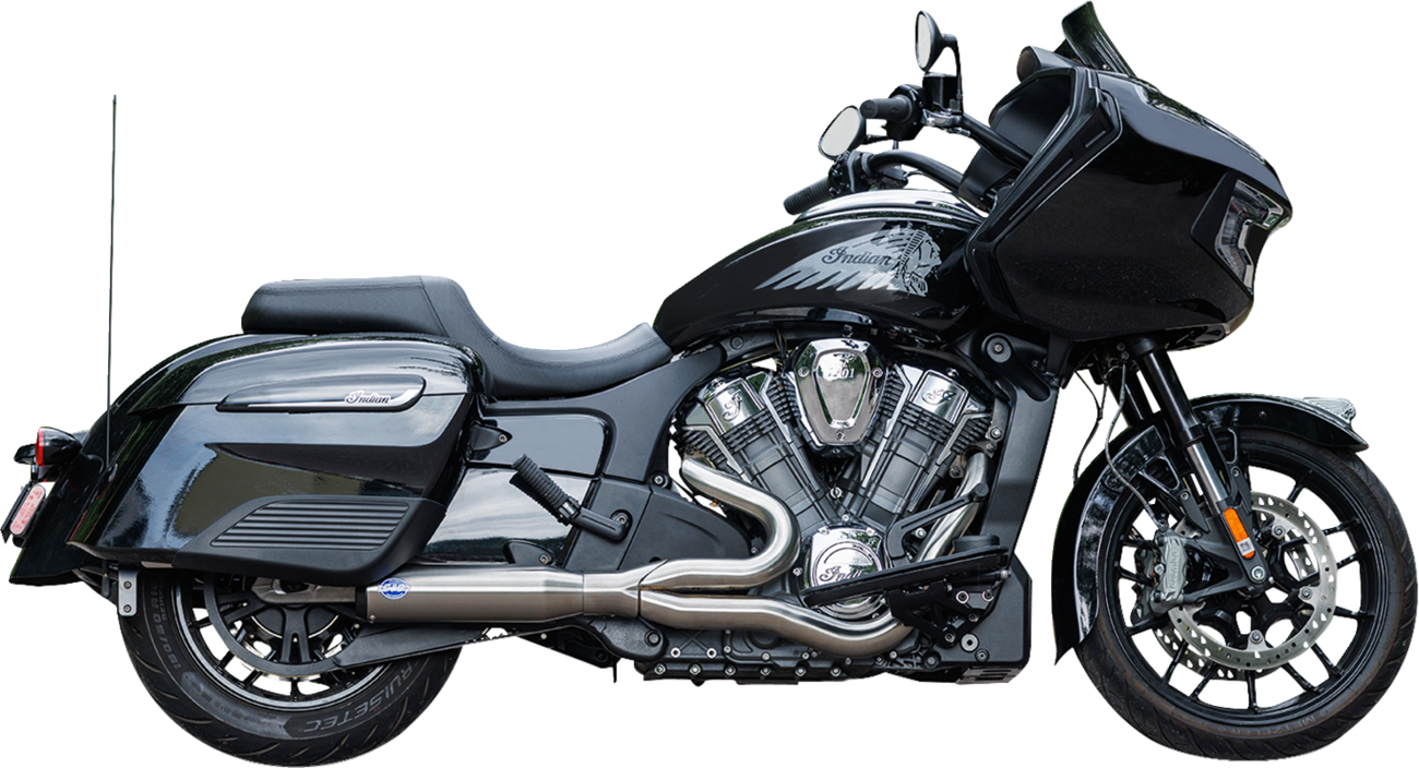 2-into-1 Qualifier Exhaust System - Race Only - Black - Stainless Steel