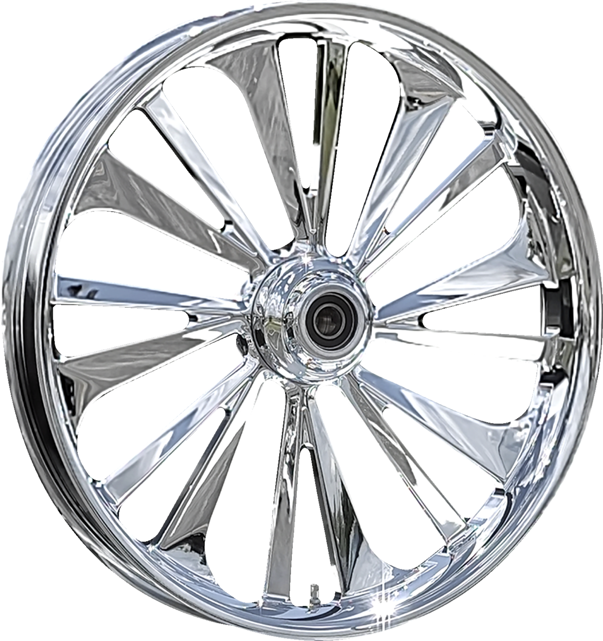 Wheel - Dillinger - Front - Single Disc/with ABS - Chrome - 21x3.5 - FLH