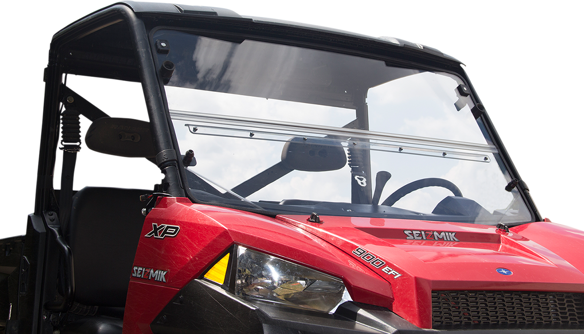 Folding Windshield - Hard Coated Polycarbonate - Mule