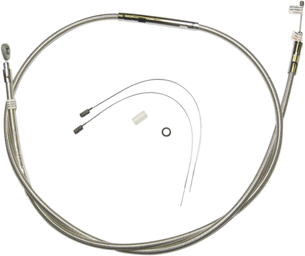 High-Efficiency Polished Stainless Clutch Cable - 75-3/4"