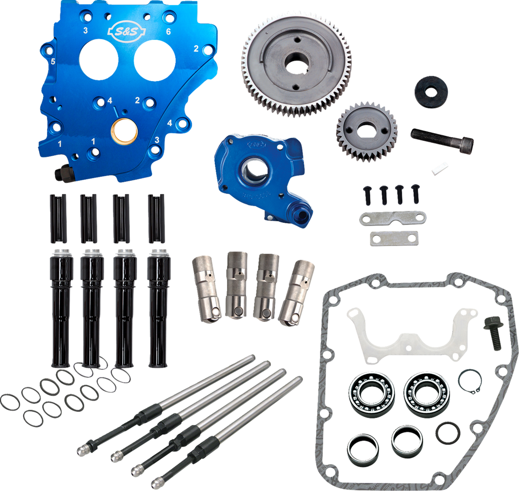 Cam Chest Kit without Cams - Gear Drive - Oil Cooled - Chrome Pushrods - Twin Cam