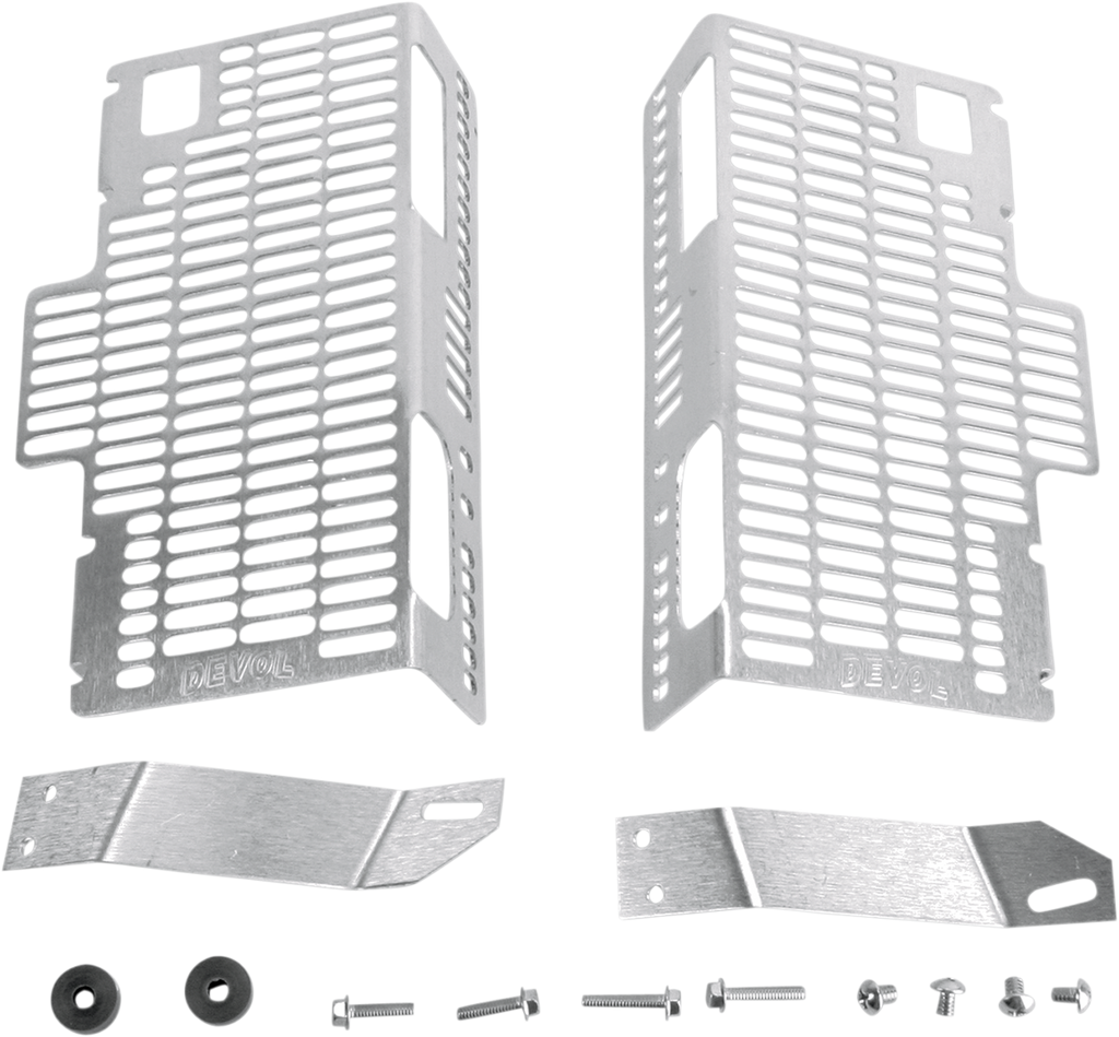Radiator Guards - Brushed Aluminum - Honda