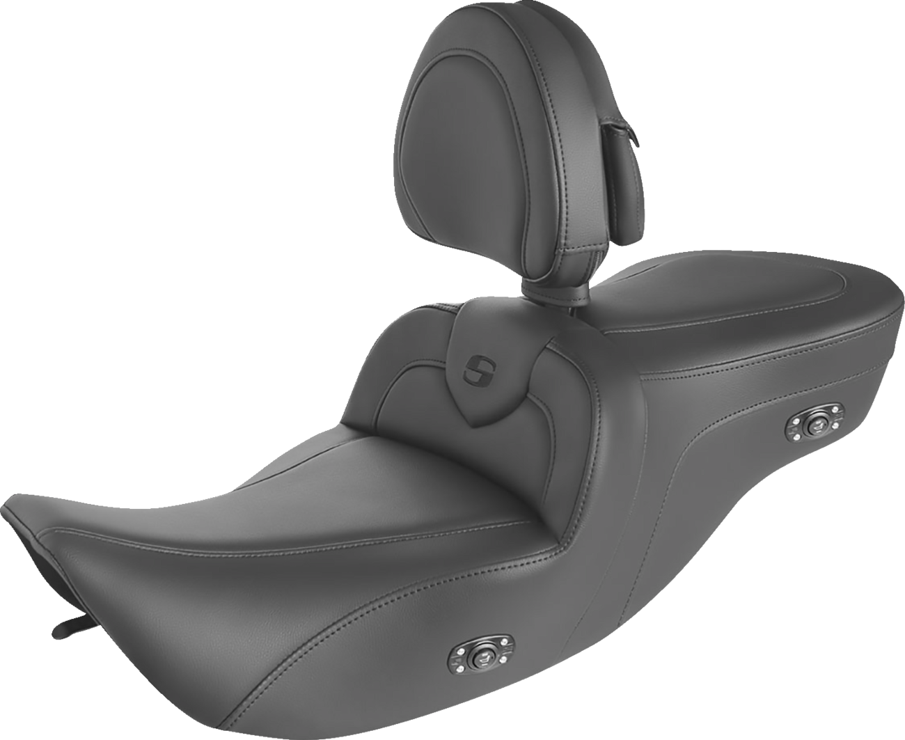 Heated RoadSofa™ Seat - Without Backrest - Black W/Black Stitching