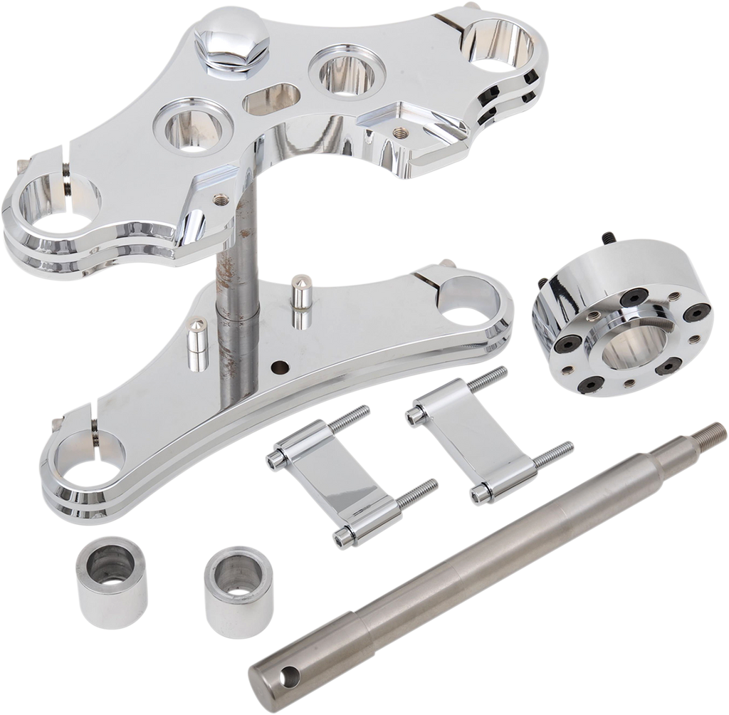 Triple Tree Conversion Kit - 39 mm - Chrome - Raked - FXD - '00-'03