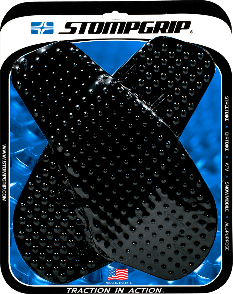 Traction Pad Tank Grips - Volcano - Clear/Black - YZF-R6