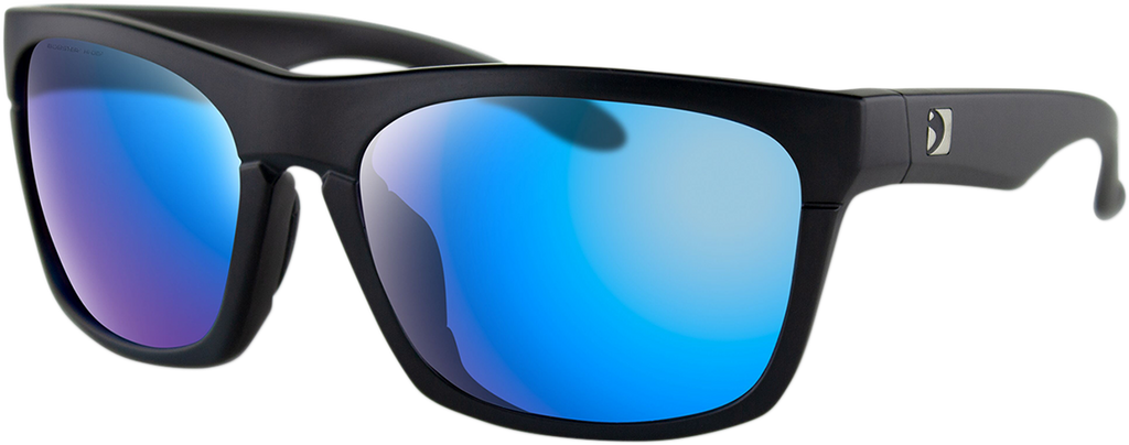 Route Sunglasses - Matte Gray - Purple HD Light Blue Revo Mirror Lens