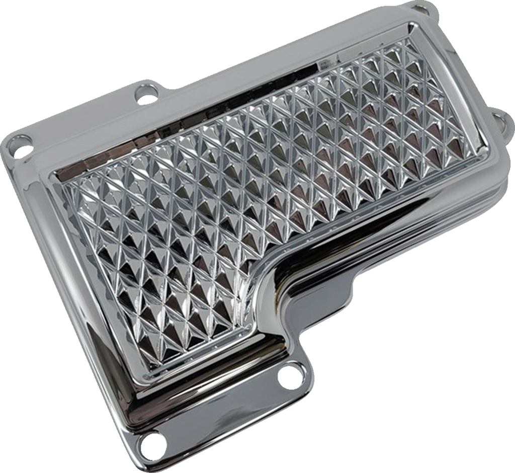 Transmission Top Cover - Diamondback - Chrome - M8 Touring