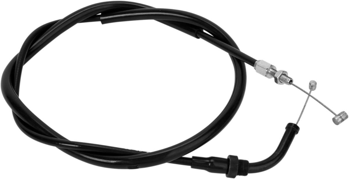 Black Vinyl Throttle Cable - Pull - '86-'94 Intruder
