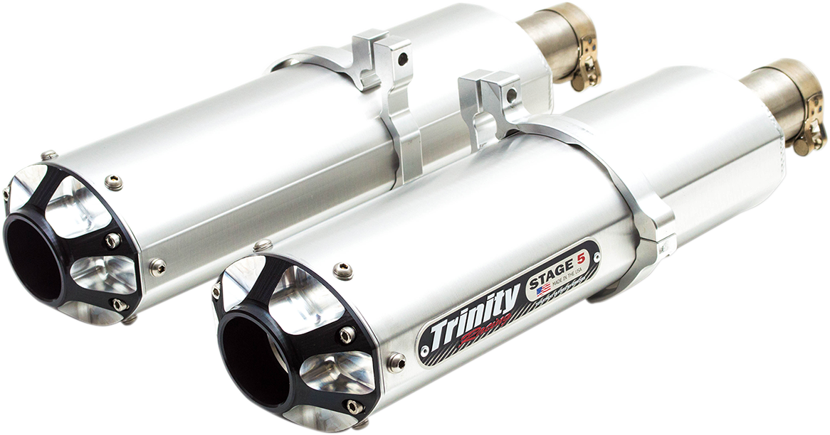 Stage 5 Slip-On Dual Muffler - Aluminum