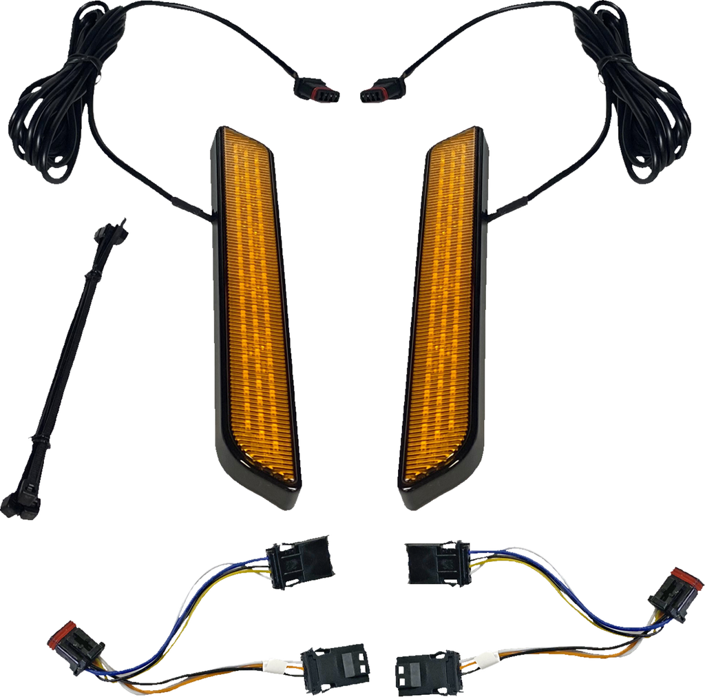 LED Fork Light - Amber - Black