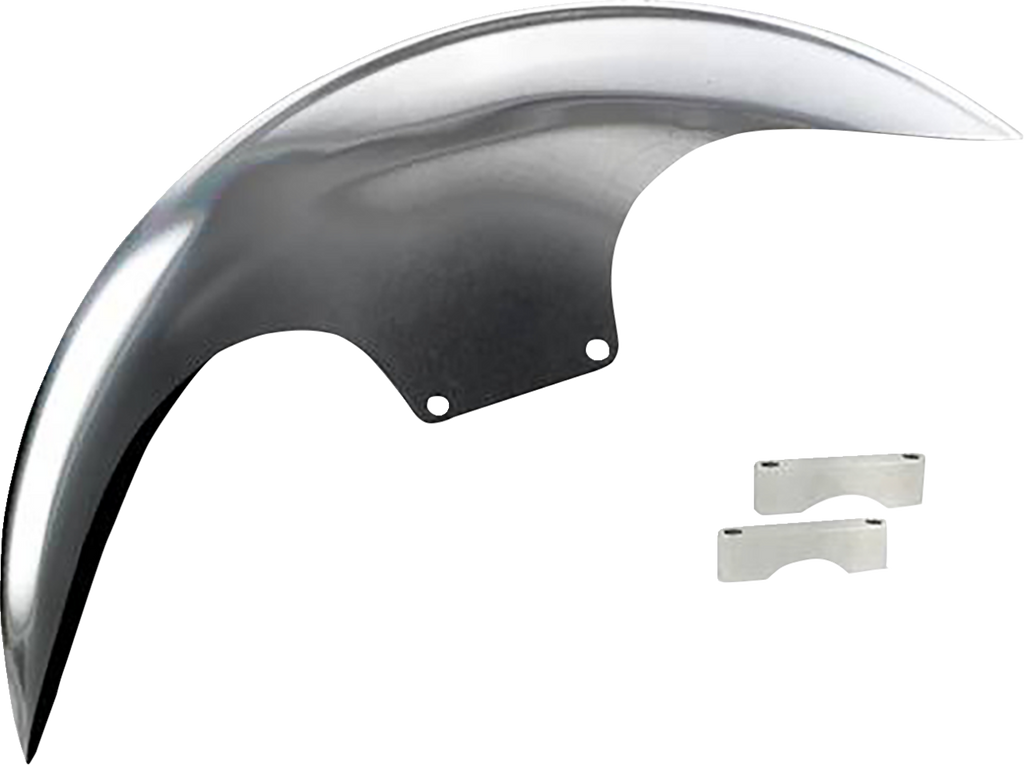Cafe Front Fender - 21" - Black Adaptors