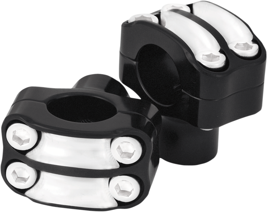 Nostalgia Handlebar Risers - Four-Bolt - 1-1/2" - Black Ops