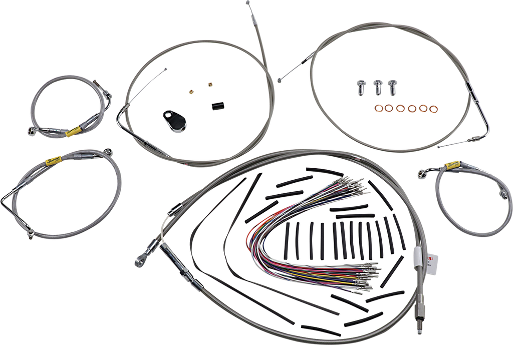 Control Kit for Early Touring Bikes with Bagger Bar Handlebars - 15" - Cruise - Black