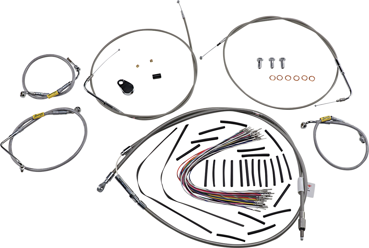 Control Kit for Early Touring Bikes with Bagger Bar Handlebars - 15" - Cruise - Black