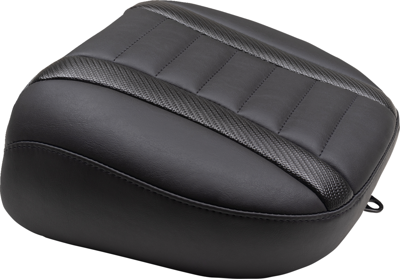 Deluxe Touring Passenger Seat - Gun Metal Stitch - Carbon Fiber Inlay - FLH/FLT '23-'24