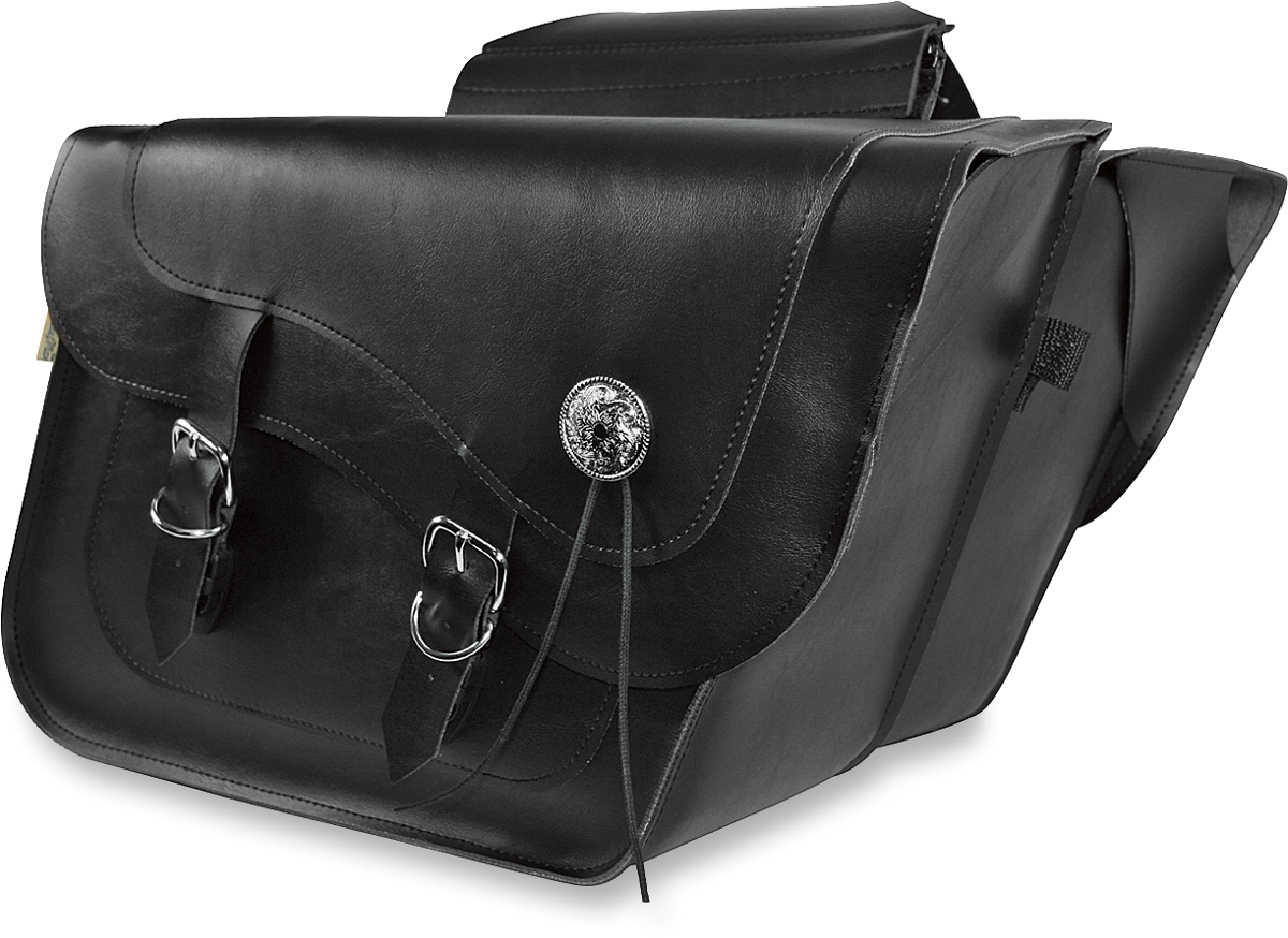 Deluxe Slant and Compact Slant Saddlebags - Black