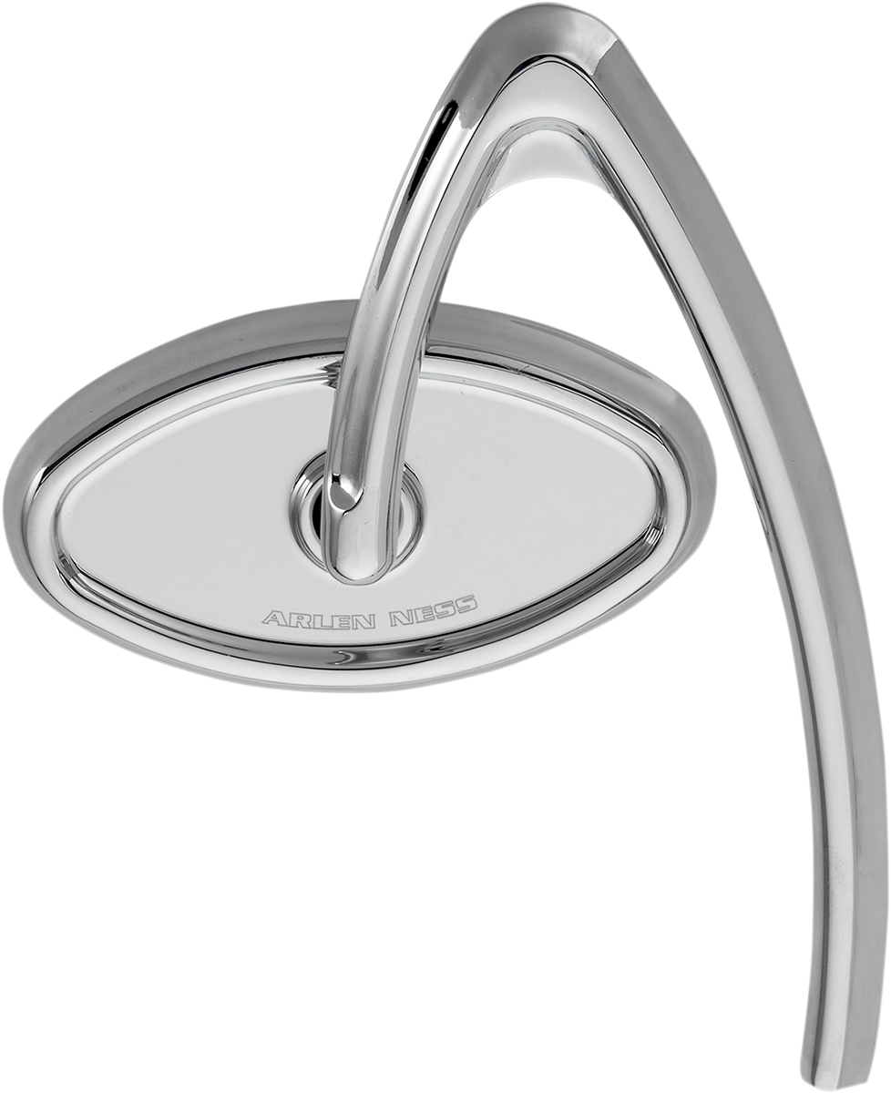 Mirror - Beveled - Side View - Short - Cat Eye - Chrome - Right