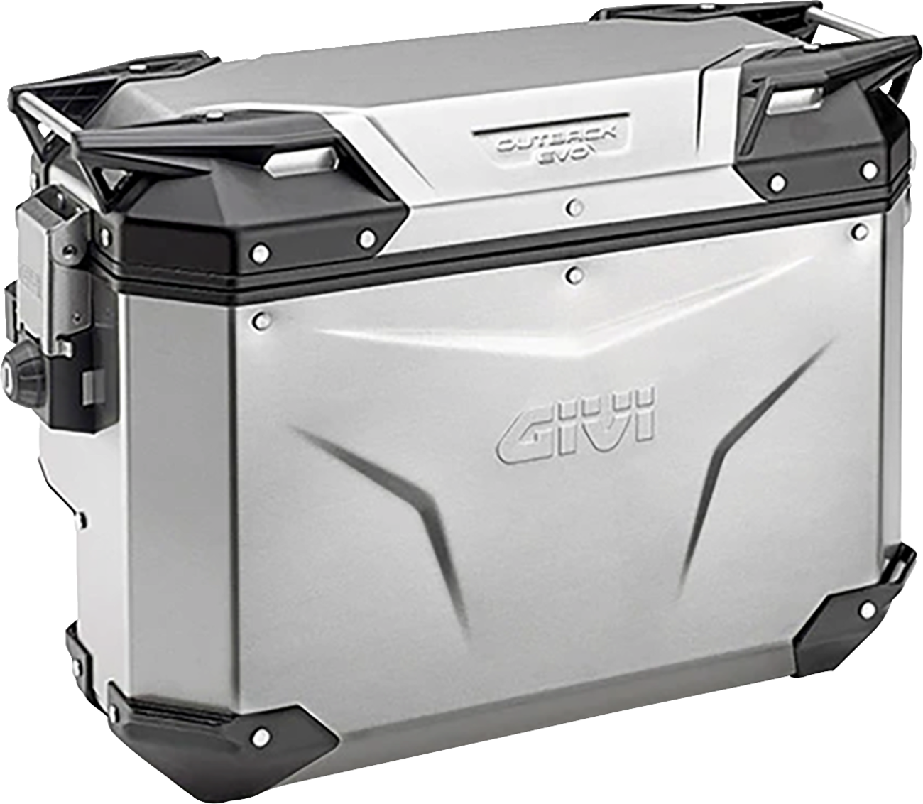 Outback Evo Side Case - Left - 48 Liter - Silver
