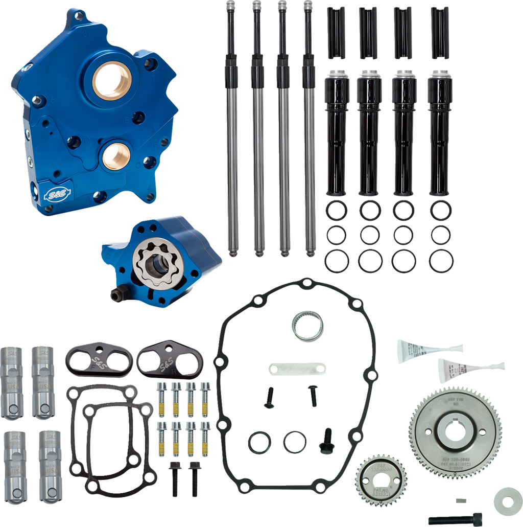Cam Chest Kit without Cams - Gear Drive - Water Cooled - Chrome Pushrods - M8