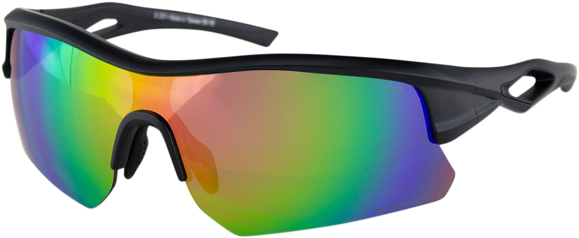 Dash Sunglasses - Matte Black - Smoke Pink Revo Mirror